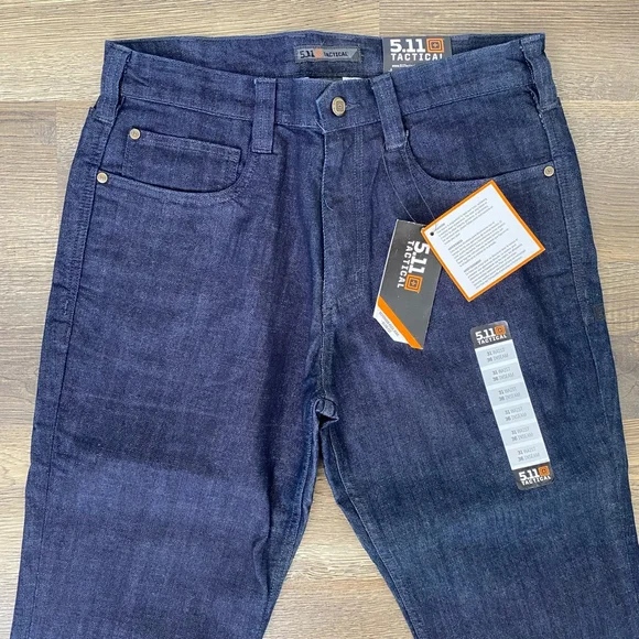 5.11 Tactical Jeans 31x36 Blue Defender Flex Slim Indigo Dressy Casual Manly